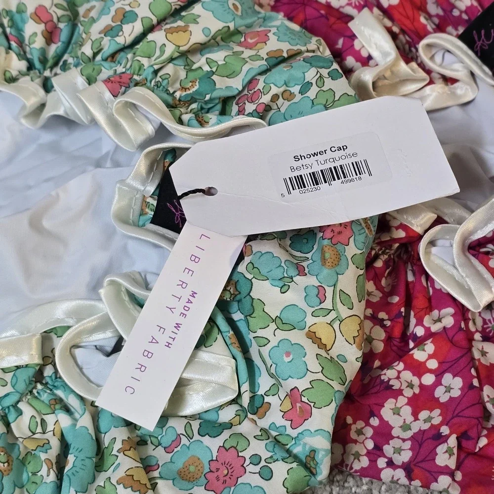 Alice Caroline Made In England Shower‎ Caps Betsy Turquoise Misti Hot Pink
